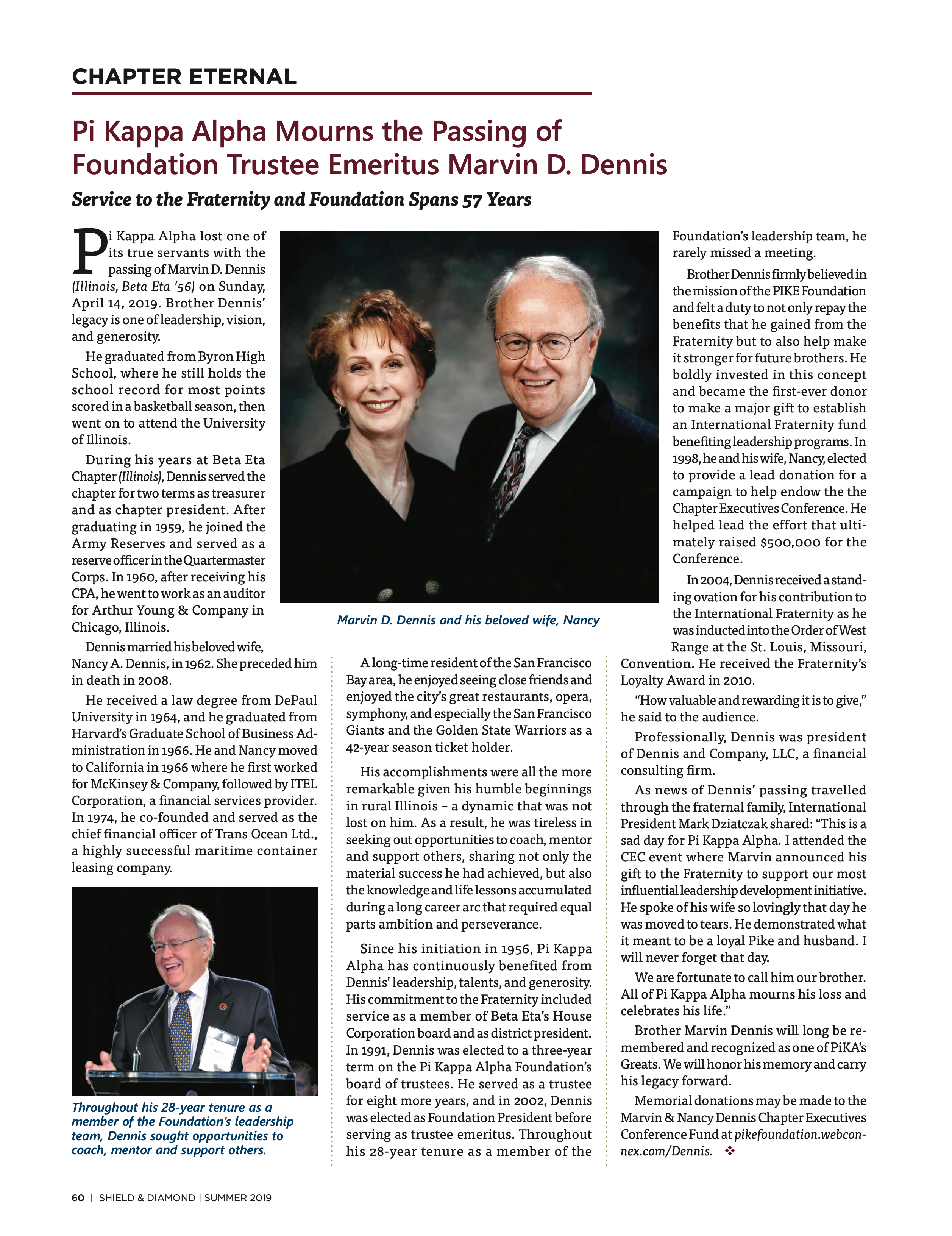 Chapter Eternal, Summer 2019